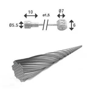 Rozsdamentes fékbowden-szál 2250mm