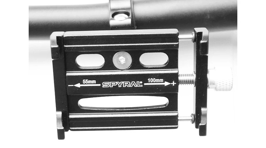 Kormányra szerelhető okostelefon tartó, alu fekete